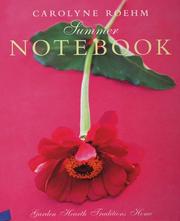 Cover of Summer notebook by Carolyne Roehm