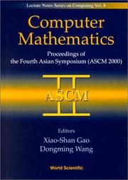 Front cover of Computer mathematics by Asian Symposium on Computer Mathematics (4th 2000 Chiang Mai, Thailand)