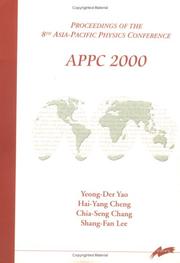 Front cover of APPC 2000 by Asia-Pacific Physics Conference (8th 2000 Taipei, Taiwan)