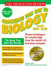 Front cover of Cracking the Sat II by Theodore Silver