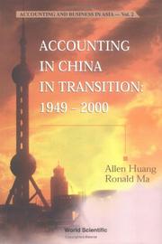 Front cover of Accounting in China in transition, 1949-2000 by Allen Huang
