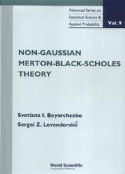 Front cover of Non-Gaussian Merton-Black-Scholes theory by Svetlana I. Boyarchenko