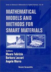 Front cover of Mathematical models and methods for smart materials by INdAM Meeting Mathematical Models and Methods for Smart Materials (2001 Cortona, Italy)