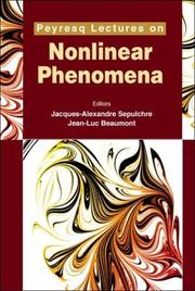 Cover of Peyresq lectures on nonlinear phenomena by Jacques-Alezandre Sepulchre