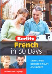 Front cover of Berlitz French in 30 Days (Berlitz in 30 Days) by Unknown