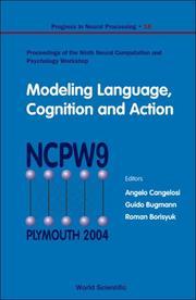 Front cover of Modeling language, cognition and action by Angelo Cangelosi