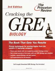 Front cover of Cracking the GRE Biology, 3rd Edition (Cracking the Gre: Biology) by Deborah Guest