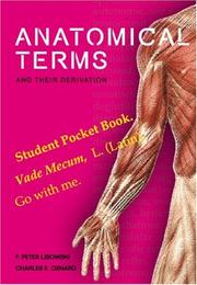 Cover of Anatomical terms and their derivation by F. Peter Lisowski