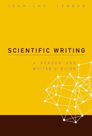 Cover of Scientific Writing by Jean-Luc Lebrun