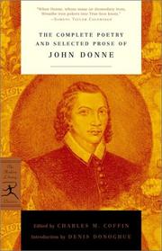 Front cover of The complete poetry and selected prose of John Donne by John Donne
