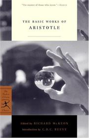Cover of The basic works of Aristotle by Aristotle