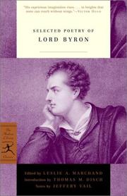 Front cover of Selected poetry of Lord Byron by Lord Byron