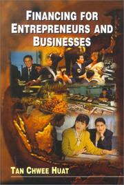 Cover of Financing for entrepreneurs and businesses by Tan, Chwee Huat.
