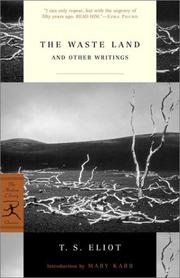 Front cover of The waste land and other writings by T. S. Eliot