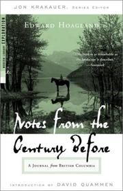 Cover of Notes from the century before by Edward Hoagland