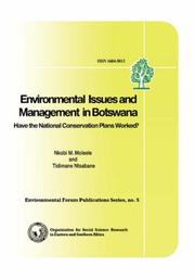 Cover of Environmental issues in Botswana by Julius Atlhopheng