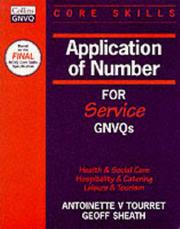 Front cover of Application of number by Antoinette V. Tourret