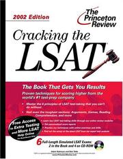 Cover of Cracking the LSAT by Adam Robinson