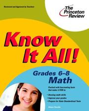 Front cover of Know It All! Grades 6-8 Math (K-12 Study Aids) by Princeton Review