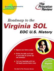 Front cover of Roadmap to the Virginia SOL by Princeton Review
