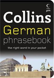 Front cover of Collins German phrasebook by Collins (Firm : London, England)