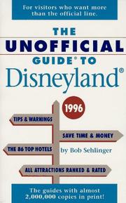 Front cover of Unofficial Guide to Disneyland by Bob Sehlinger