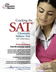 Front cover of Cracking the SAT Chemistry Subject Test by Princeton Review