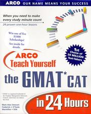 Front cover of Arco teach yourself the GMAT CAT in 24 hours by Mark A. Stewart