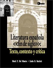 Front cover of Literatura española "fin de siglo" by Mark P. Del Mastro
