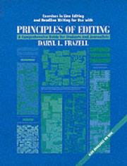 Front cover of Exercises in Line Editing and Headline Writing for Use With Principles of Editing by Daryl L. Frazell