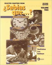 Cover of Selected Chapters from Sabias Que by Bill VanPatten