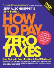 Front cover of How to Pay Zero Taxes, 2008 (How to Pay Zero Taxes) by Jeff A. Schnepper