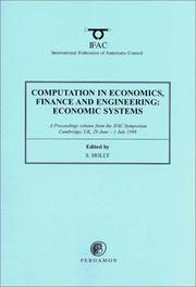 Cover of Computation in economics, finance, and engineering by Sean Holly