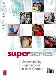 Cover of Understanding Organizations in Their Context by Institute of Leadership & Management (ILM)
