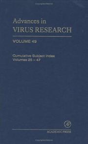 Cover of Advances in virus research by Karl Maramorosch