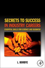 Front cover of Secrets to success in industry careers by L. Borbye