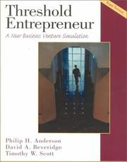Front cover of Threshold Entrepreneur by Philip H. Anderson
