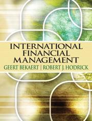 Front cover of International financial management by Bekaert, Geert.