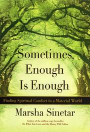 Cover of Sometimes Enough Is Enough by Marsha Sinetar
