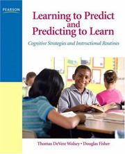 Front cover of Learning to predict and predicting to learn by Thomas DeVere Wolsey
