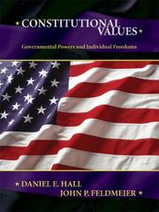 Cover of Constitutional values by Hall, Daniel