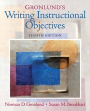 Cover of Gronlund's writing instructional objectives by Norman Edward Gronlund