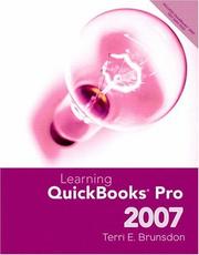 Cover of Learning Quickbooks Pro 2007 and Student CD Package by Terri Brunsdon