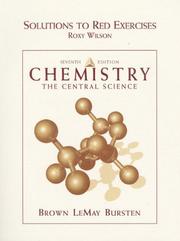 Front cover of Solutions to Red Exercises for Chemistry, The Central Science by Roxy Wilson