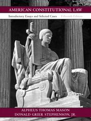 Cover of American constitutional law by Alpheus Thomas Mason