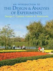 Cover of An introduction to the design & analysis of experiments by George C. Canavos