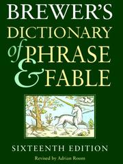 Cover of Brewer's dictionary of phrase and fable by Adrian Room