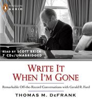 Cover of Write it When I'm Gone by Thomas M. DeFrank