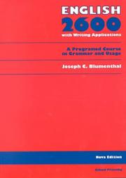 Cover of English 2600 by Joseph C. Blumenthal