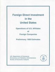 Front cover of Foreign Direct Investment in the United States by Economic Analysis Bureau (U.S.)